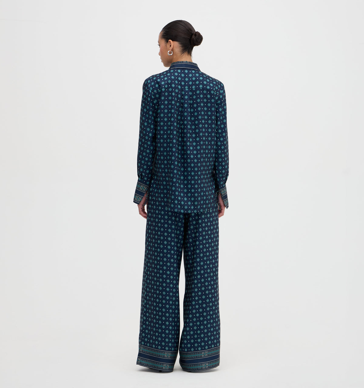 The Cannes Top in Juniper Foulard