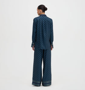 The Cannes Top in Juniper Foulard