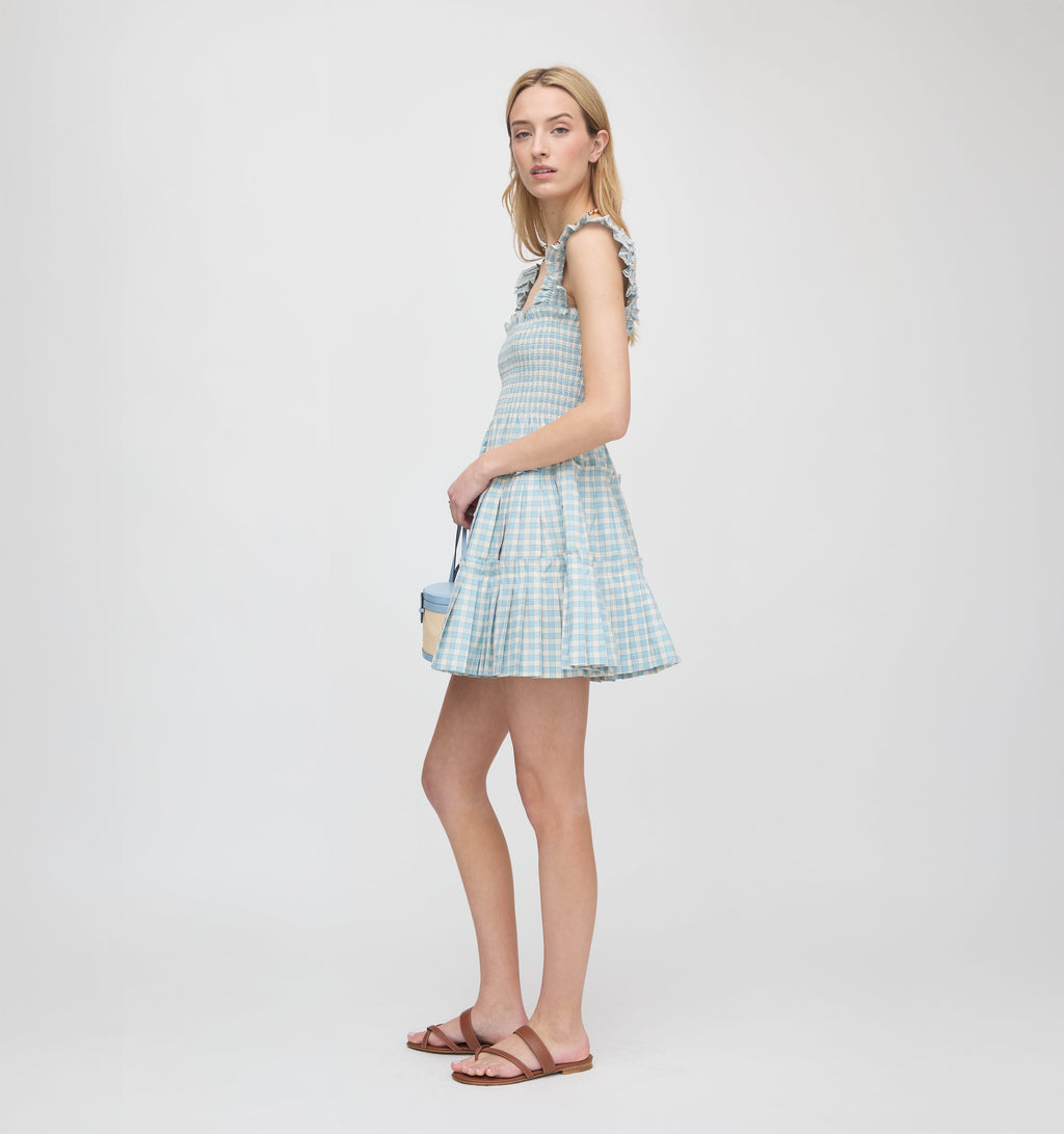 The Charlotte Nap Dress in Blue & Red Gingham