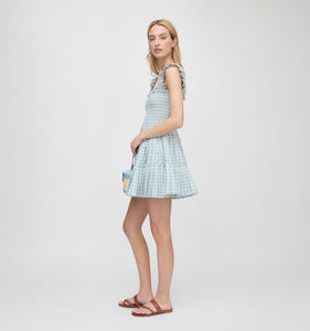 The Charlotte Nap Dress in Blue & Red Gingham