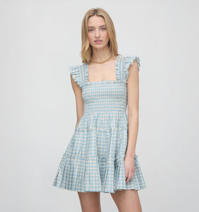 The Charlotte Nap Dress in Blue & Red Gingham