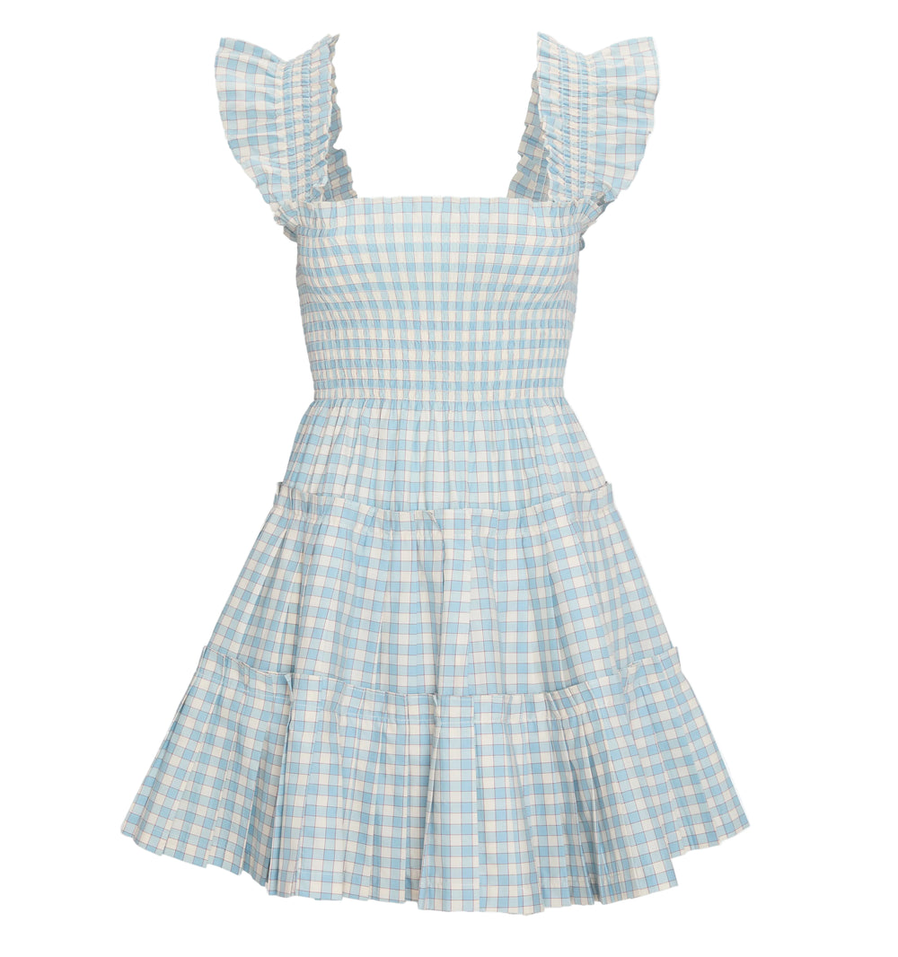 The Charlotte Nap Dress in Blue & Red Gingham