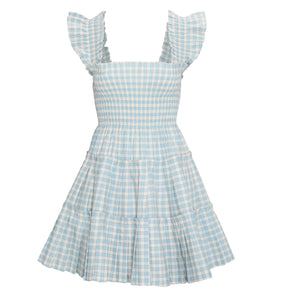 The Charlotte Nap Dress in Blue & Red Gingham