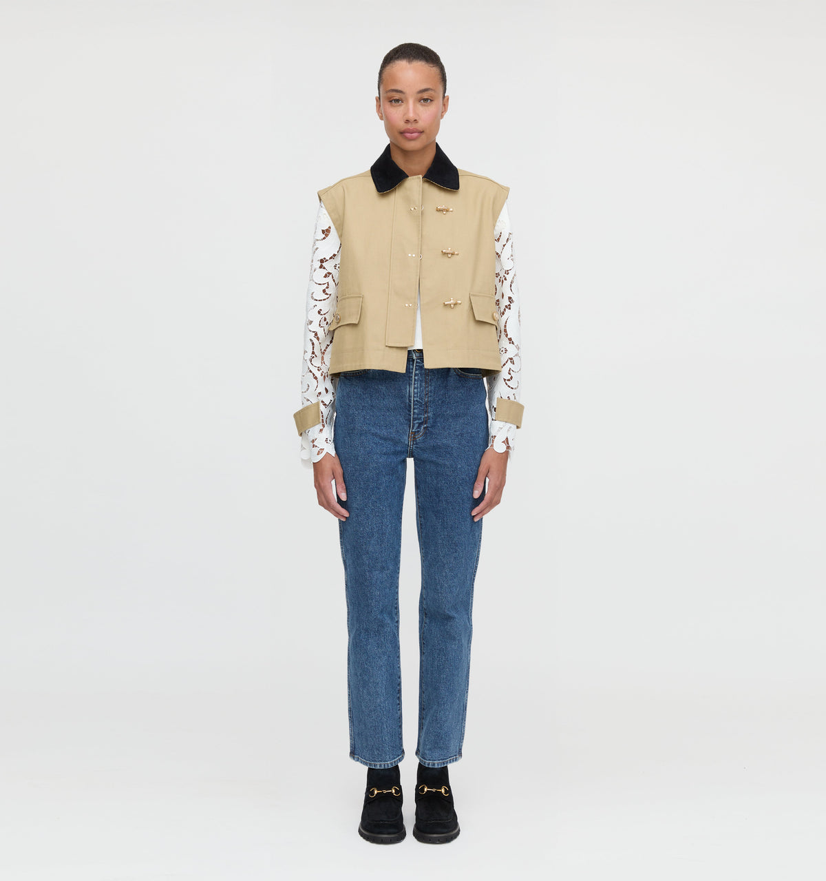 The Clarisse Jacket in Khaki Canvas