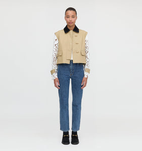 The Clarisse Jacket in Khaki Canvas