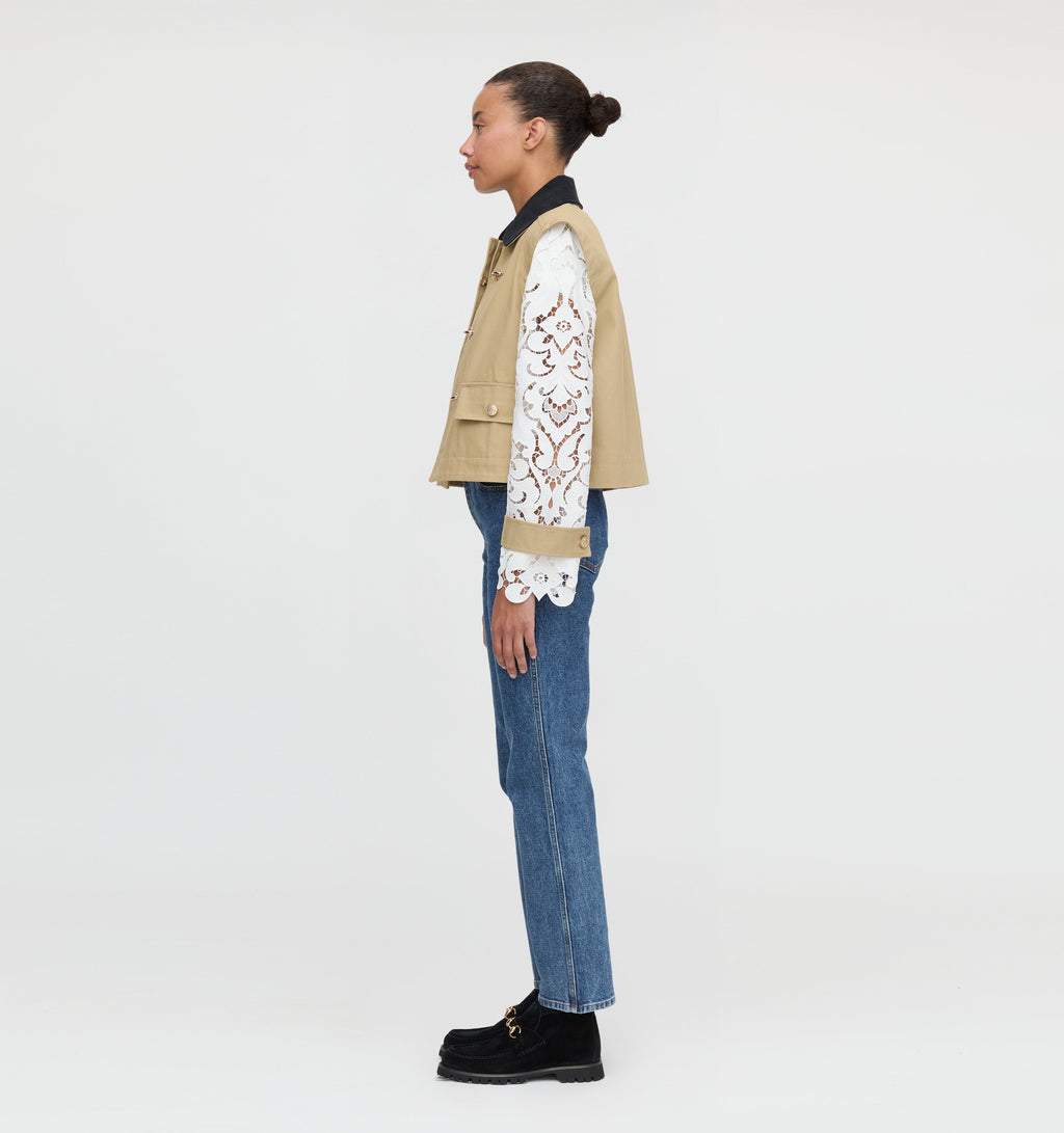 The Clarisse Jacket in Khaki Canvas