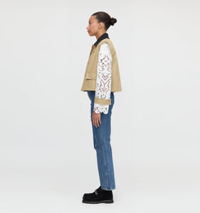 The Clarisse Jacket in Khaki Canvas