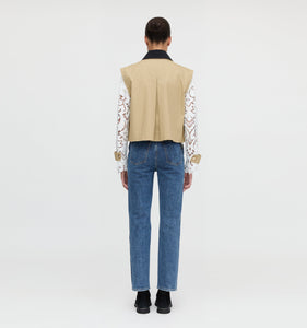 The Clarisse Jacket in Khaki Canvas