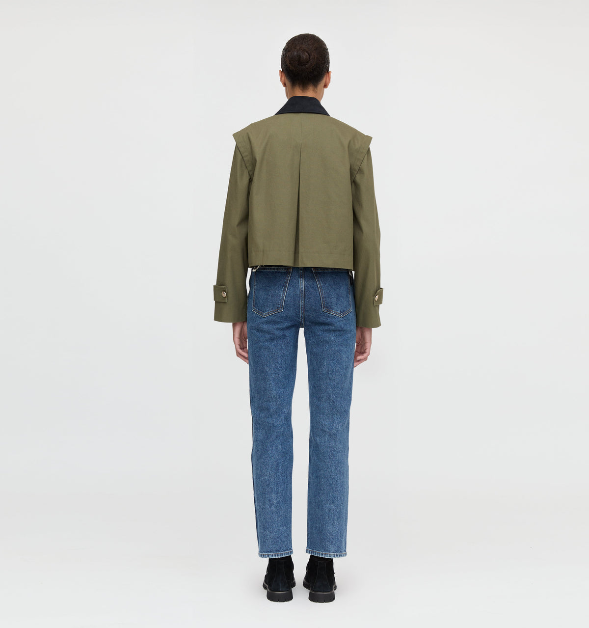 The Clarisse Jacket in Olive Canvas