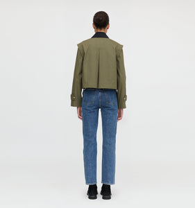 The Clarisse Jacket in Olive Canvas