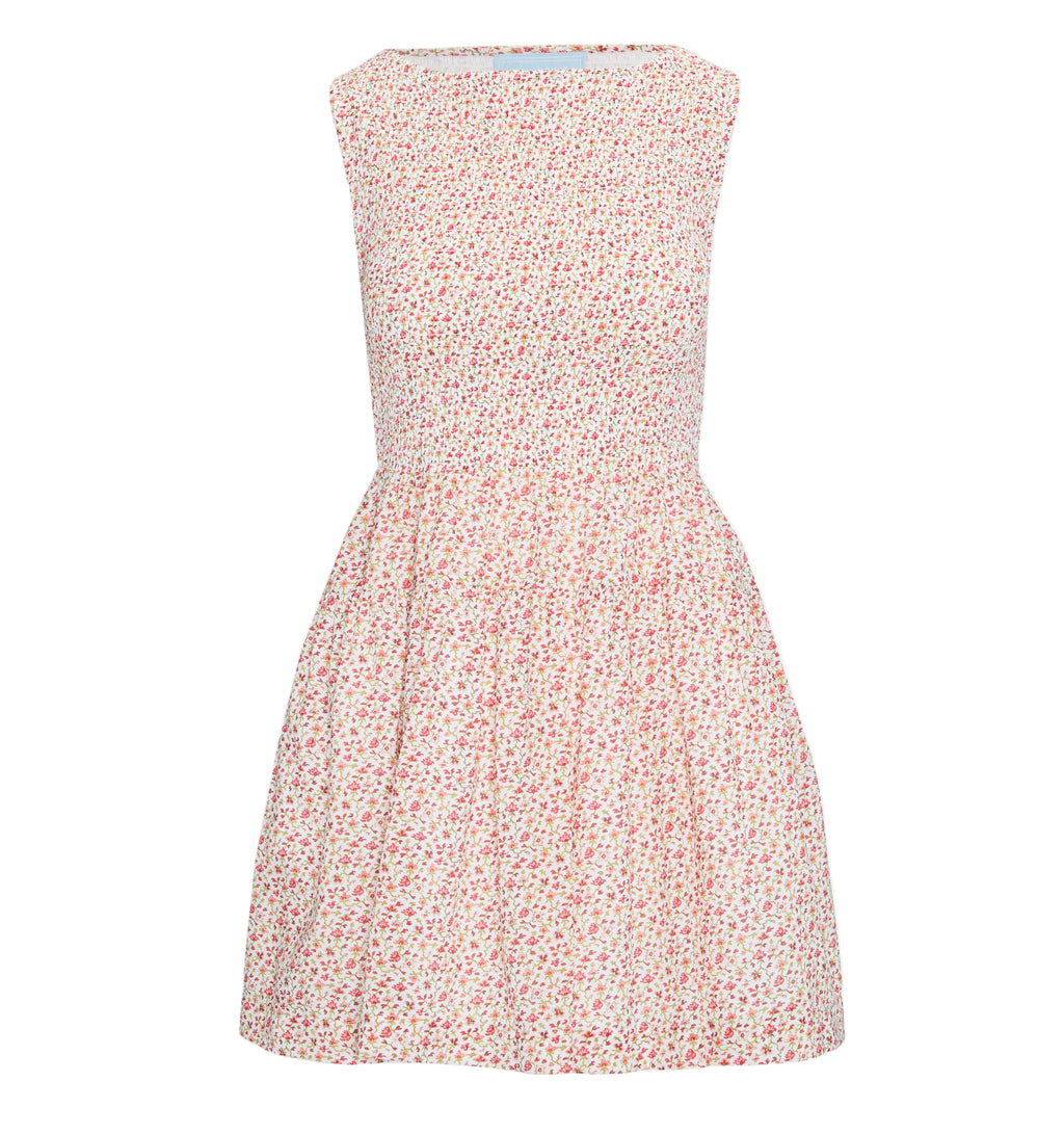 The Cosima Mini Nap Dress in Ivory Geo Ditsy