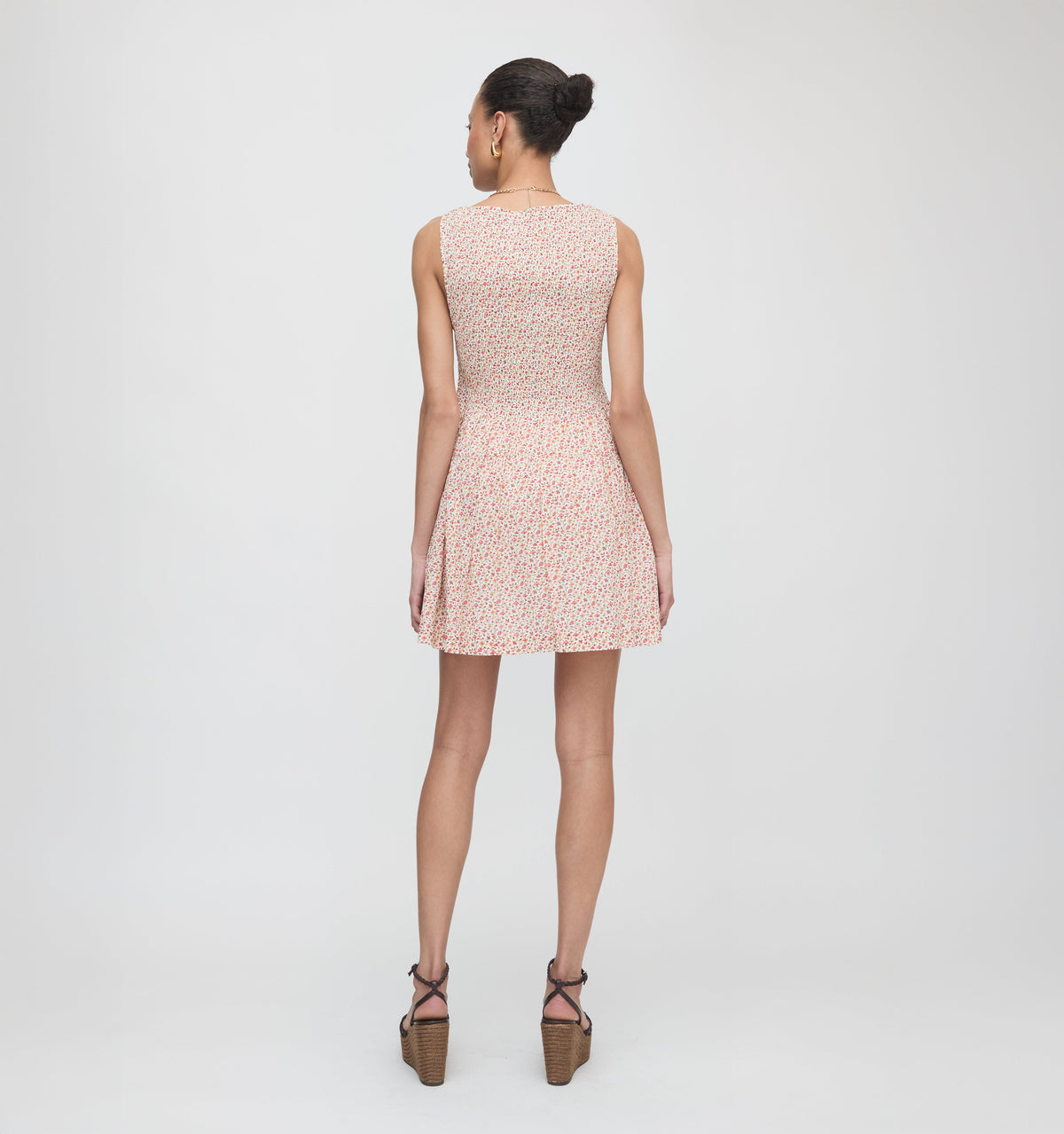 The Cosima Mini Nap Dress in Ivory Geo Ditsy