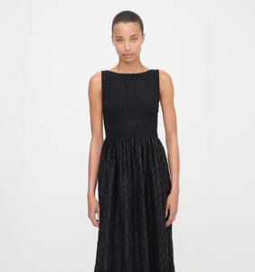 The Cosima Nap Dress in Black Fil Coupe
