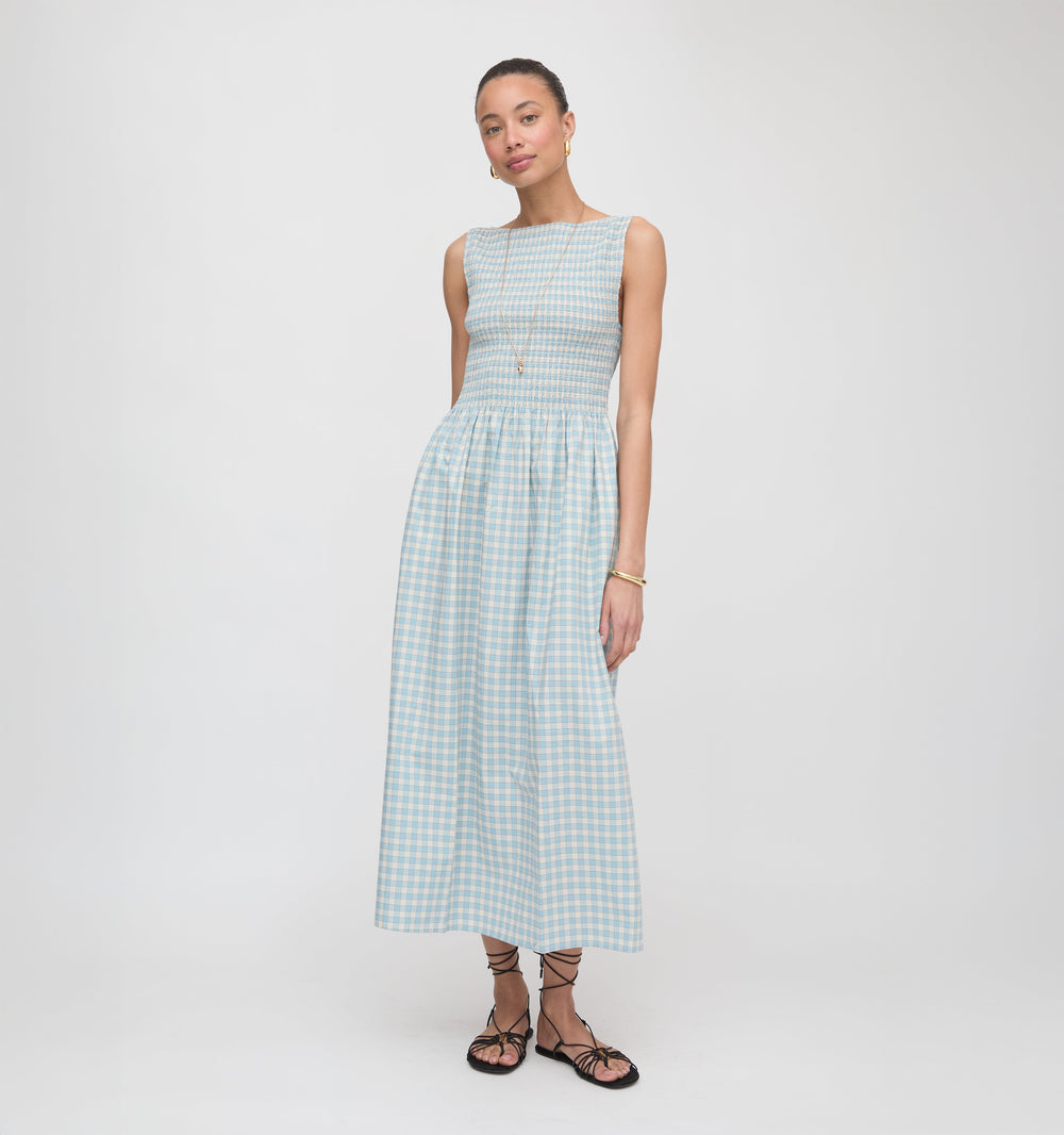The Cosima Nap Dress in Blue & Red Gingham