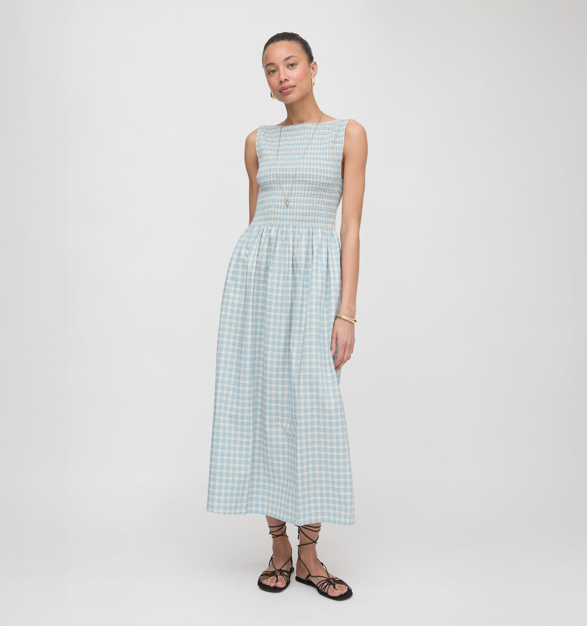 The Cosima Nap Dress in Blue & Red Gingham