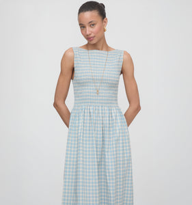 The Cosima Nap Dress in Blue & Red Gingham