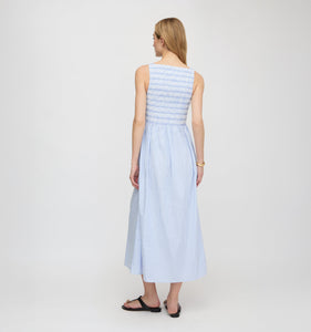 The Cosima Nap Dress in Blue/White Stripe