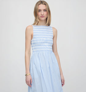 The Cosima Nap Dress in Blue/White Stripe