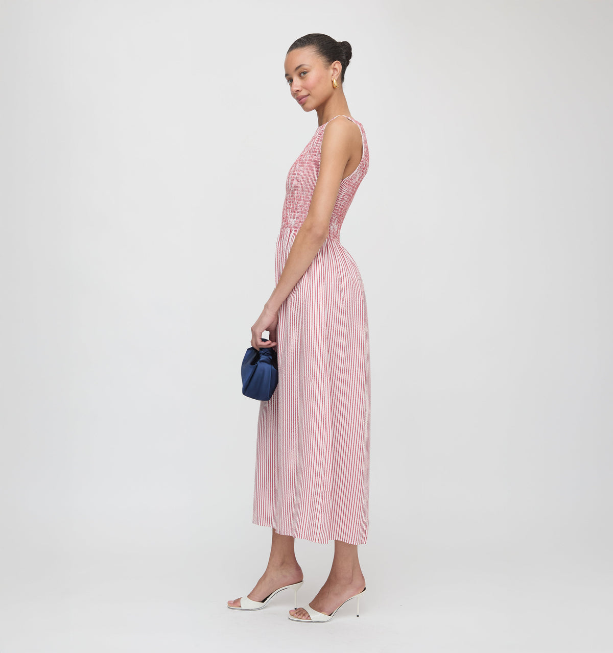 The Cosima Nap Dress in Red Ticking Stripe