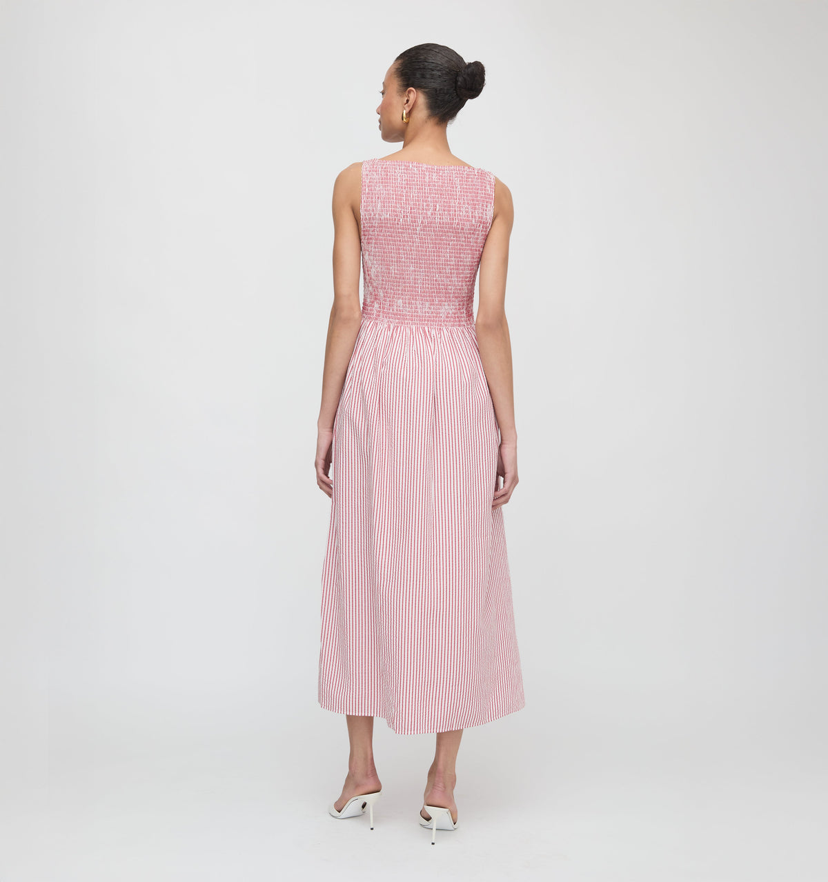 The Cosima Nap Dress in Red Ticking Stripe