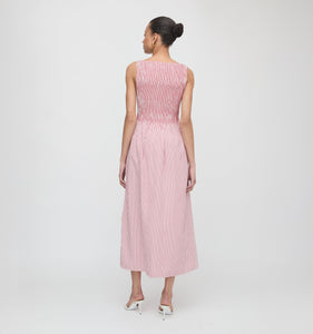 The Cosima Nap Dress in Red Ticking Stripe