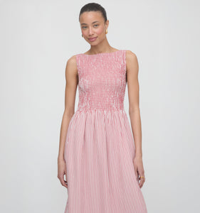 The Cosima Nap Dress in Red Ticking Stripe
