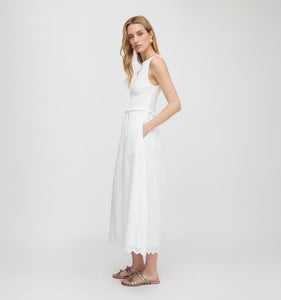 The Christina Nap Dress in White Trellis Broderie