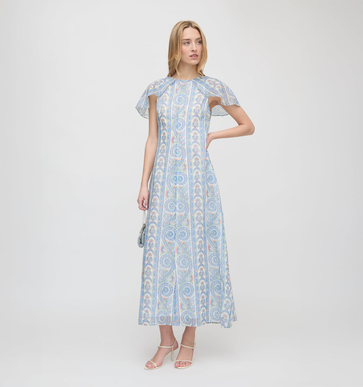 The Davina Dress in Blue Corsica Paisley
