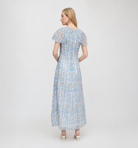 The Davina Dress in Blue Corsica Paisley