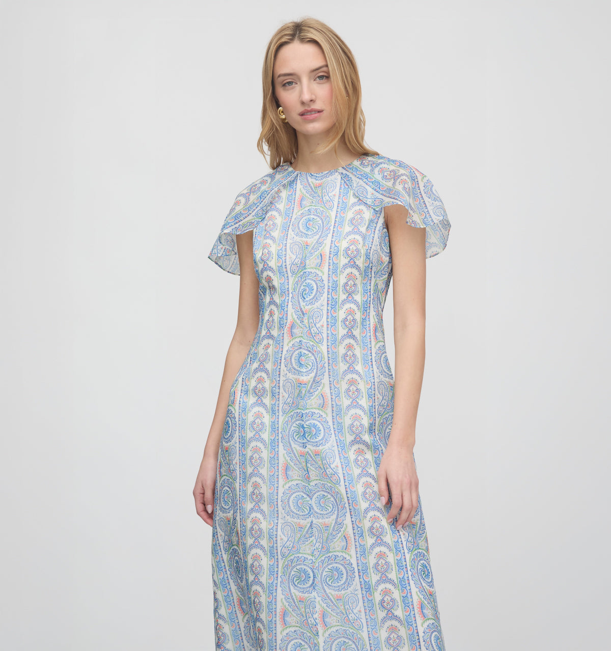 The Davina Dress in Blue Corsica Paisley