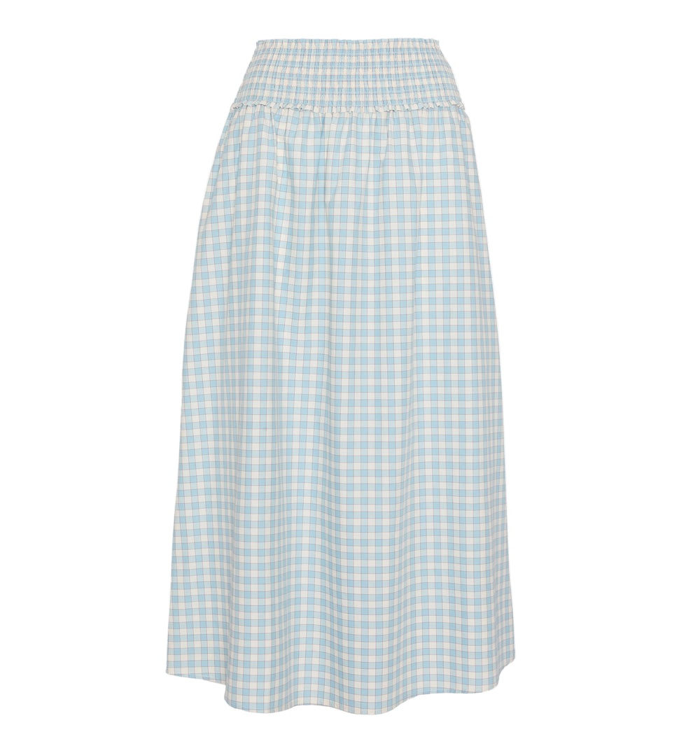 The Delphine Nap Skirt in Blue & Red Gingham