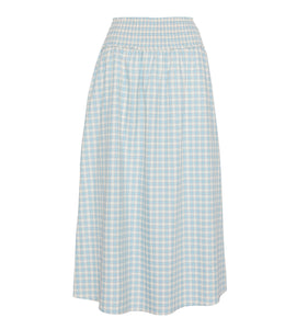 The Delphine Nap Skirt in Blue & Red Gingham