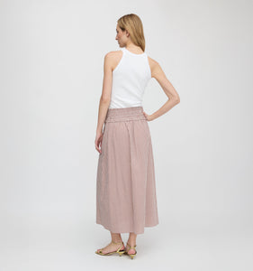 The Delphine Nap Skirt in Cognac Gingham