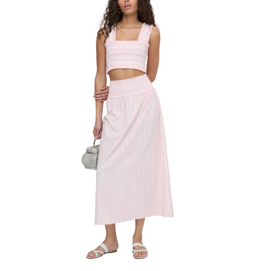 The Azalea Nap Top in Pink Variegated Stripe