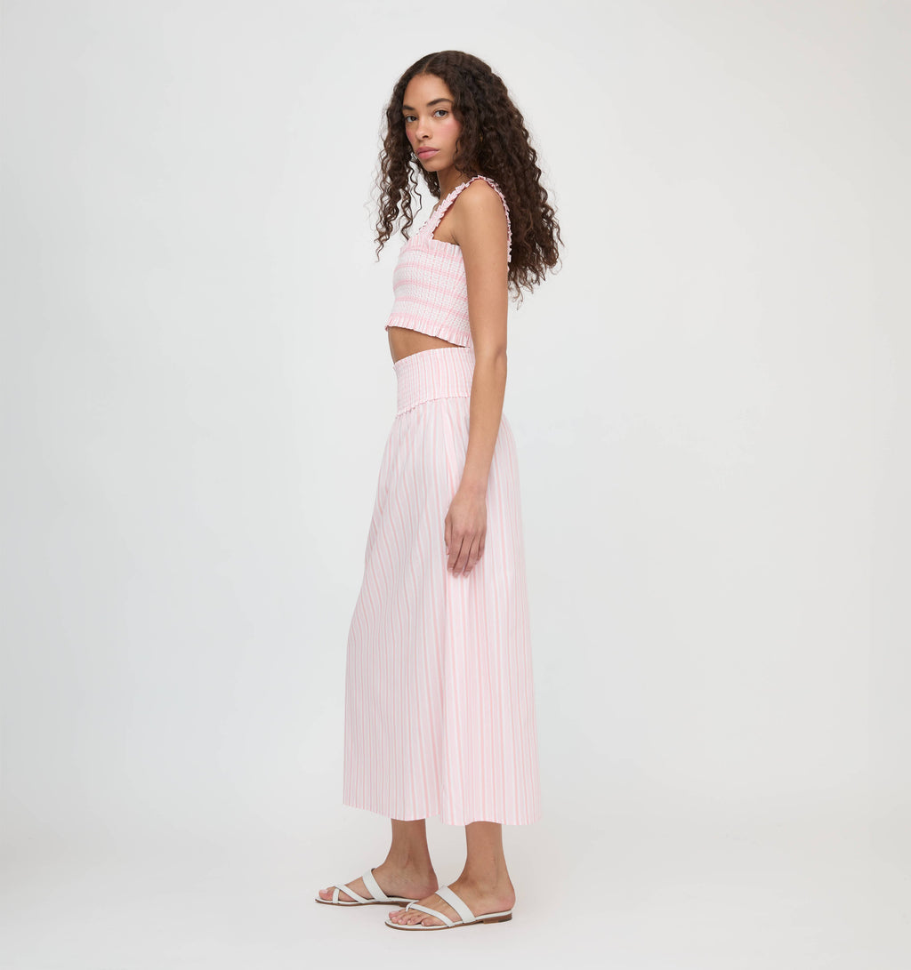 The Azalea Nap Top in Pink Variegated Stripe