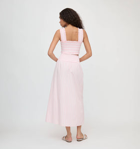 The Azalea Nap Top in Pink Variegated Stripe