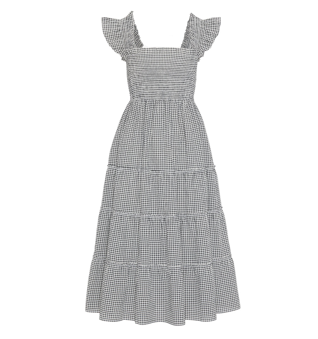 The Ellie Nap Dress in Black & Sand Gingham