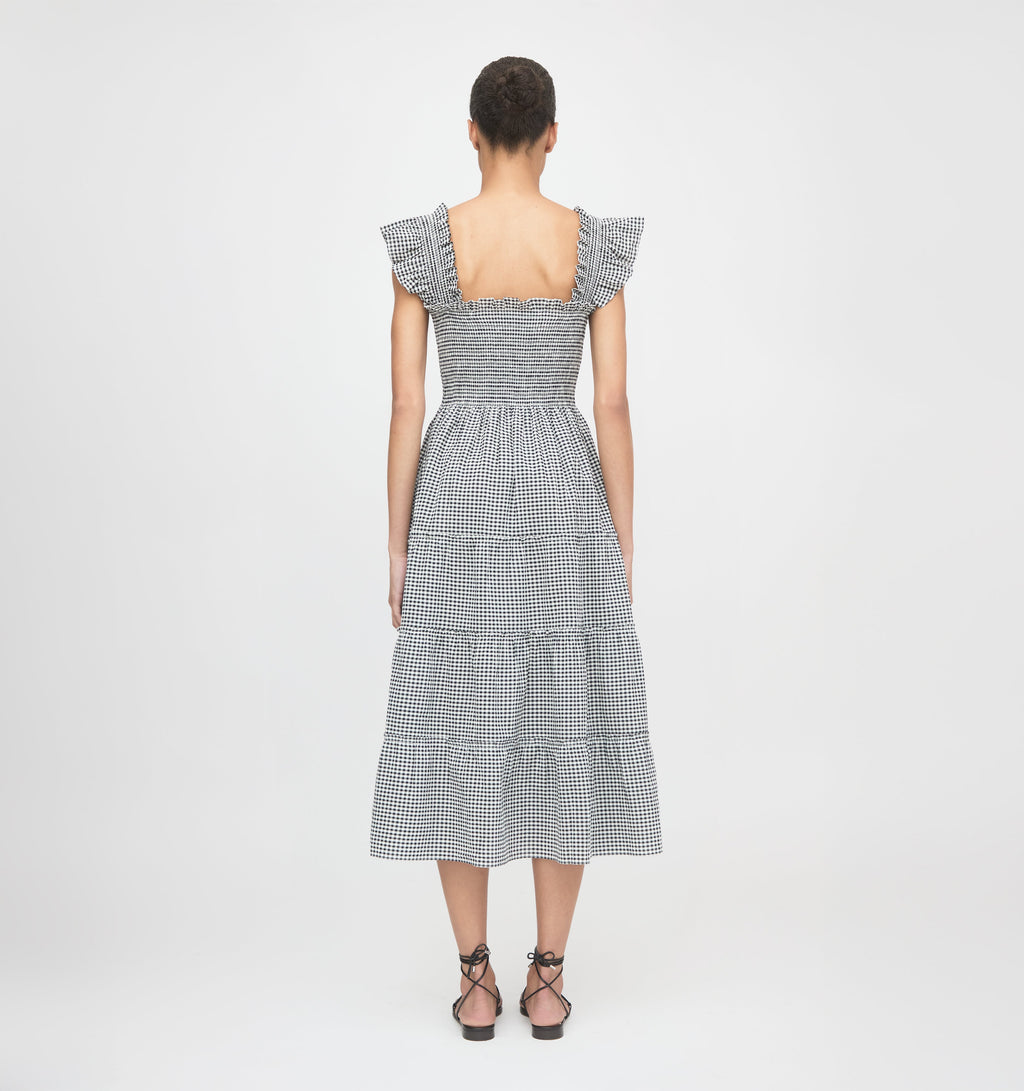 The Ellie Nap Dress in Black & Sand Gingham