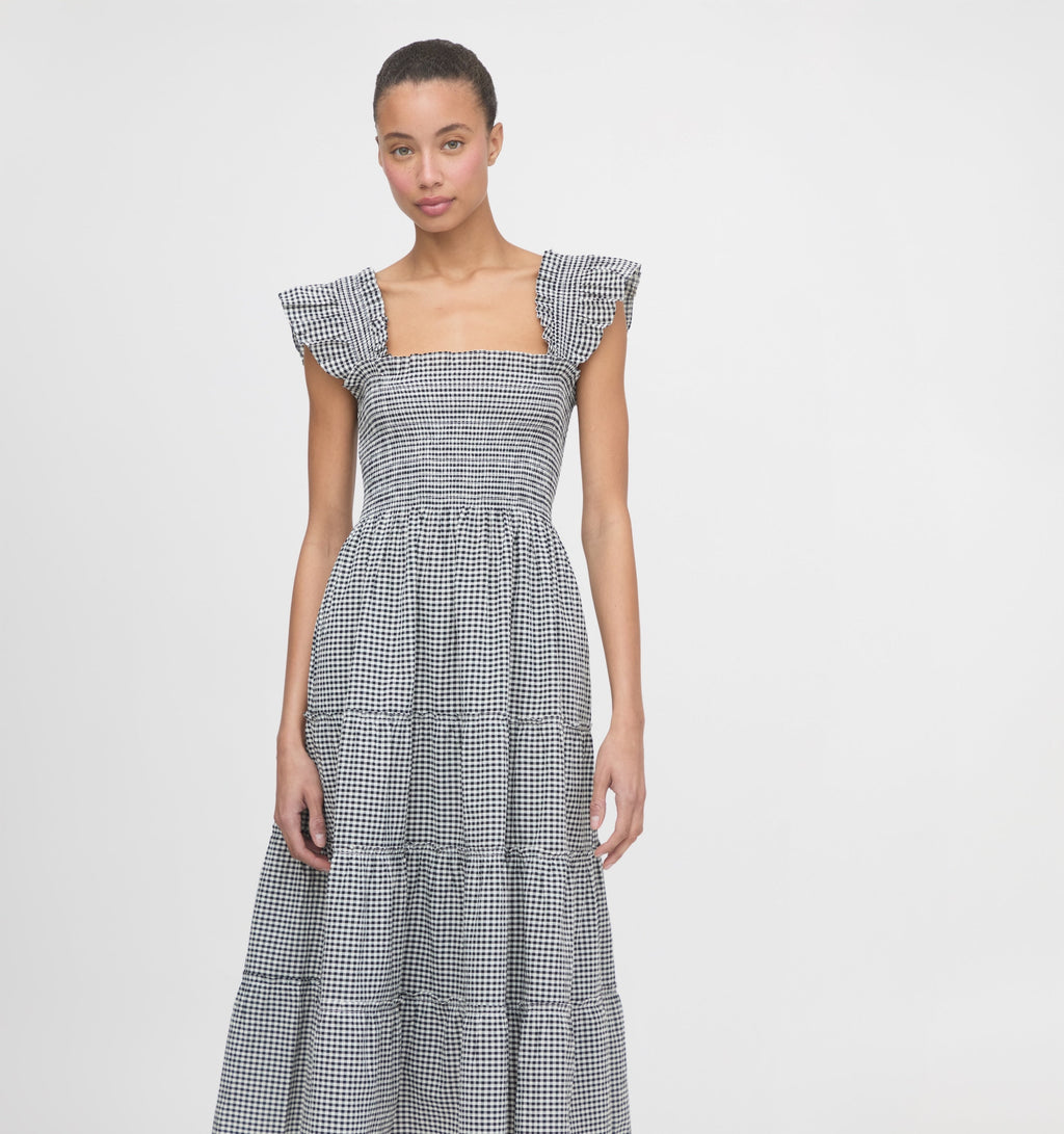 Hill House Home Women's The Ellie Nap Dress - Black Sand Gingham