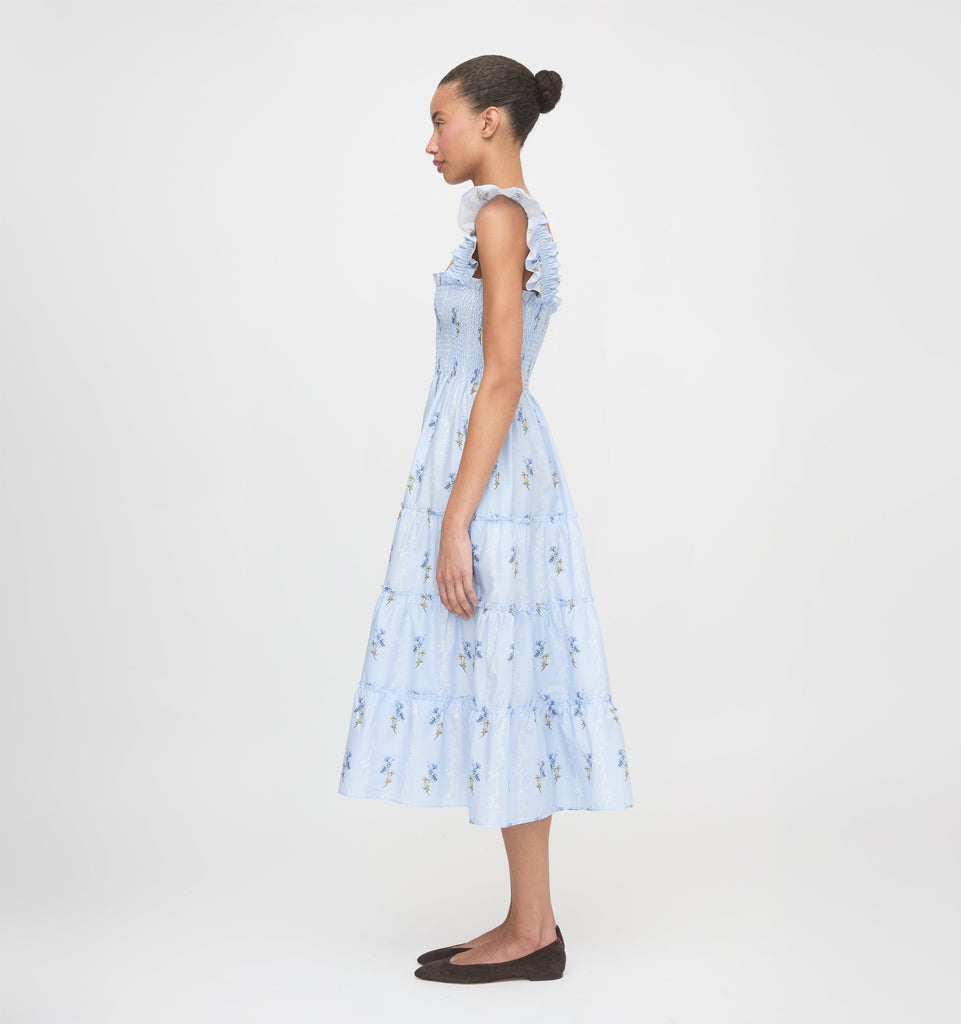 The Ellie Nap Dress in Bluebell Waltz