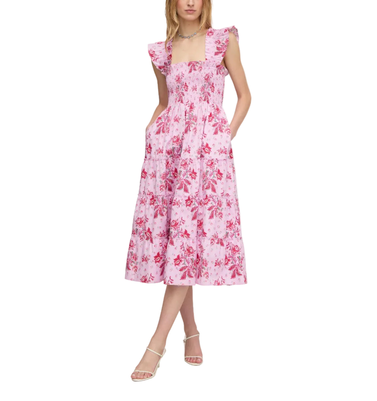 The Ellie Nap Dress in Pink Delft Bouquet