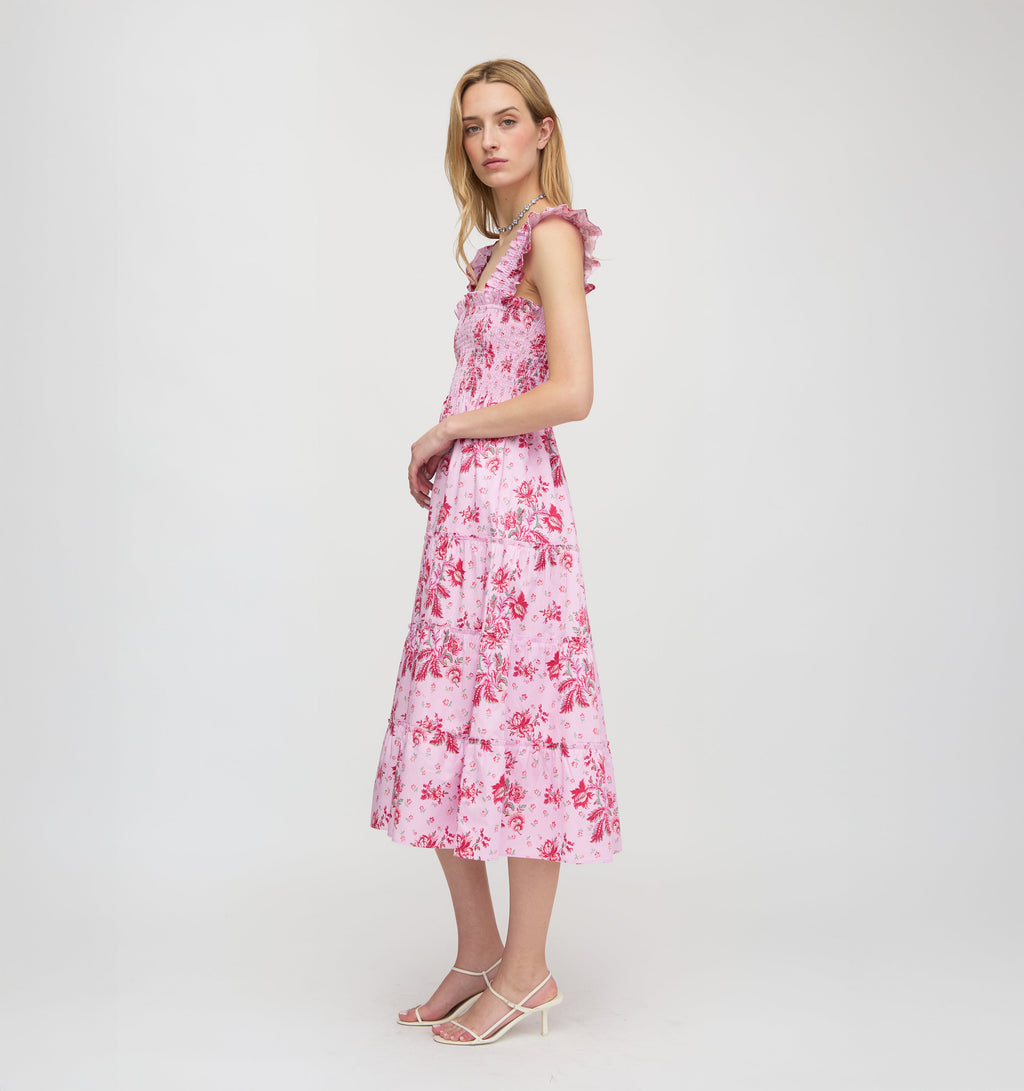 The Ellie Nap Dress in Pink Delft Bouquet