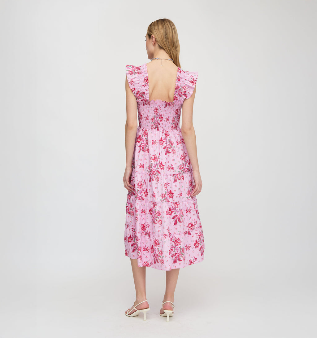 The Ellie Nap Dress in Pink Delft Bouquet
