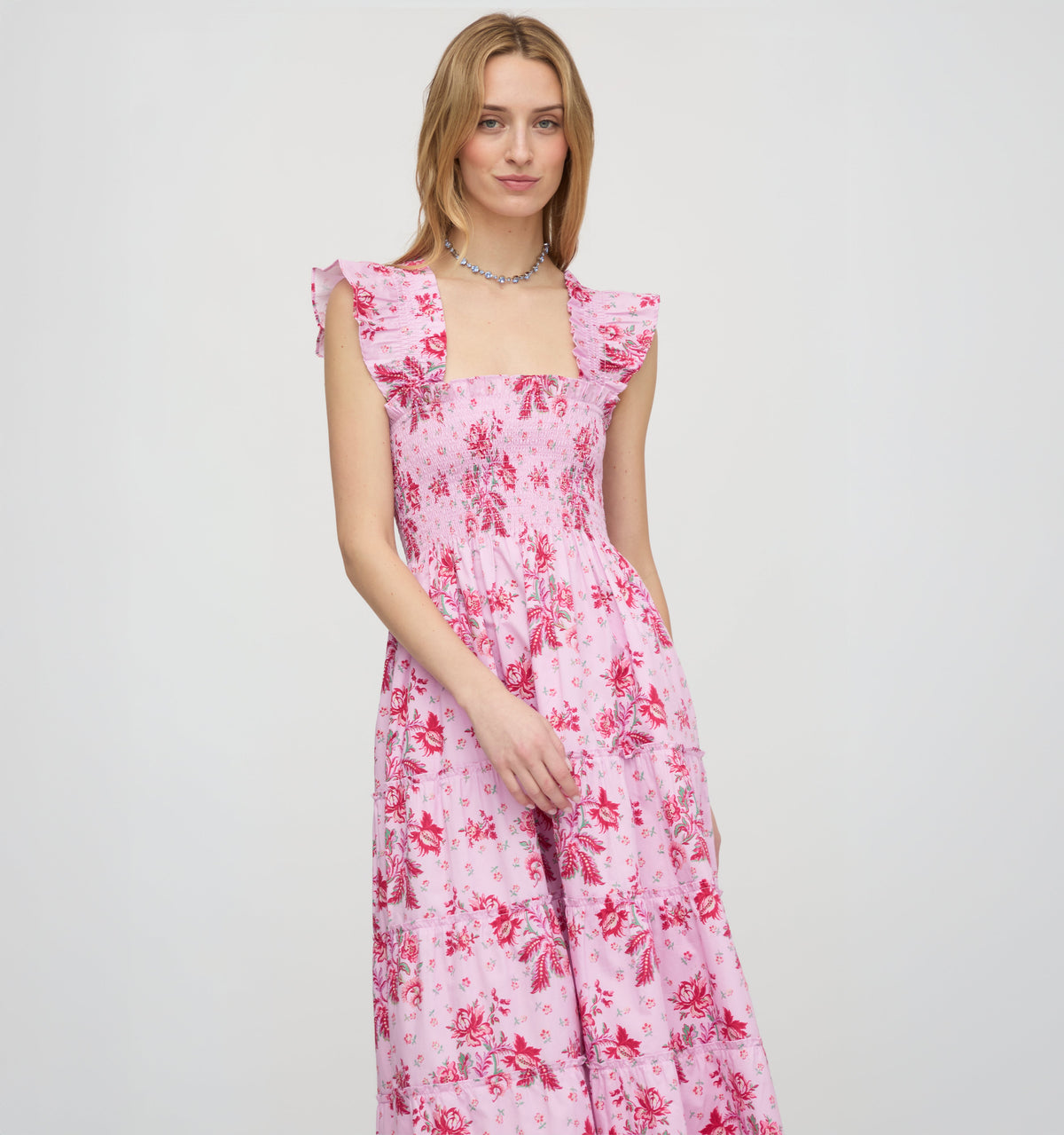 The Ellie Nap Dress in Pink Delft Bouquet