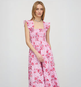 The Ellie Nap Dress in Pink Delft Bouquet
