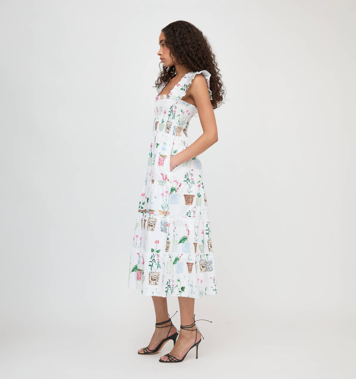 The Ellie Nap Dress in Flower Pots