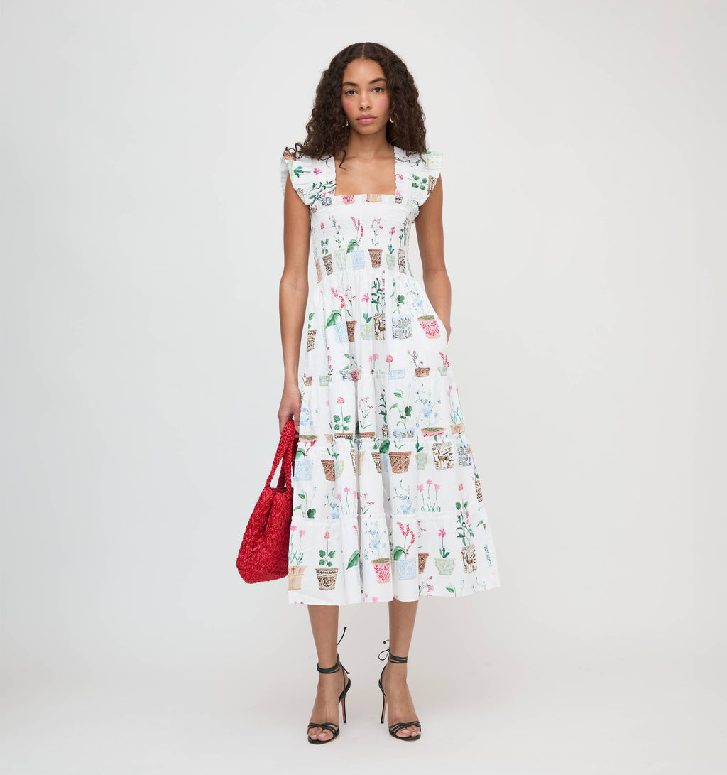 The Ellie Nap Dress in Flower Pots
