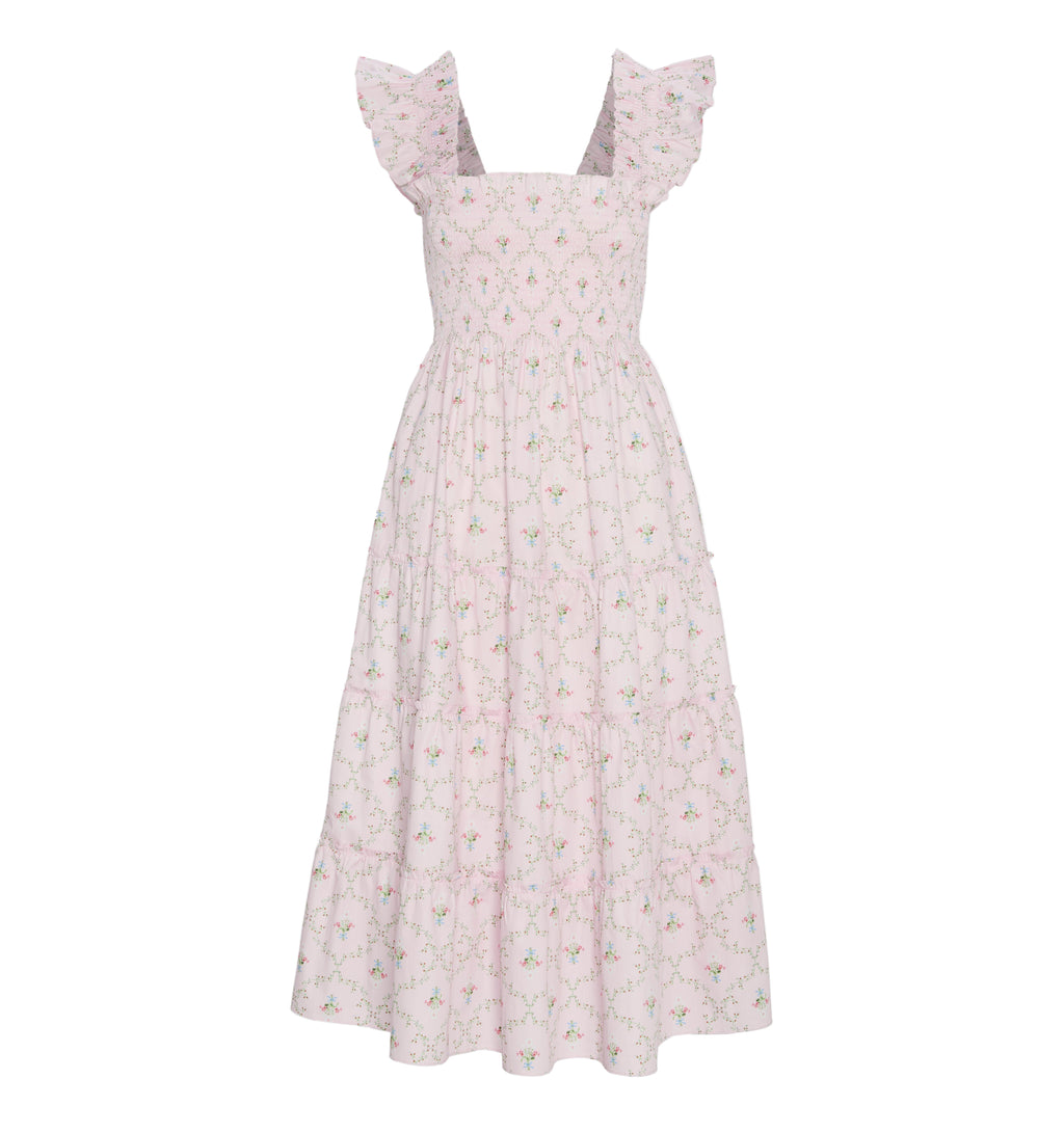 hill house nap dress The Ellie Nap Dress in Light Pink Trellis XXXXL