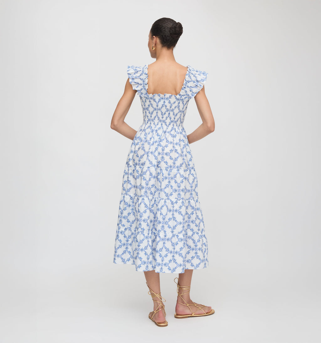 The Ellie Nap Dress in Blue Marigold Block XXXXL