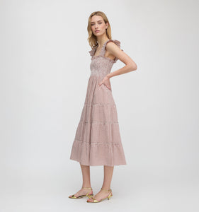 The Ellie Nap Dress in Cognac Gingham